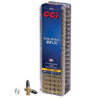 CCI 22LR SUBSONIC 40GR HP 100 PK 1050FPS