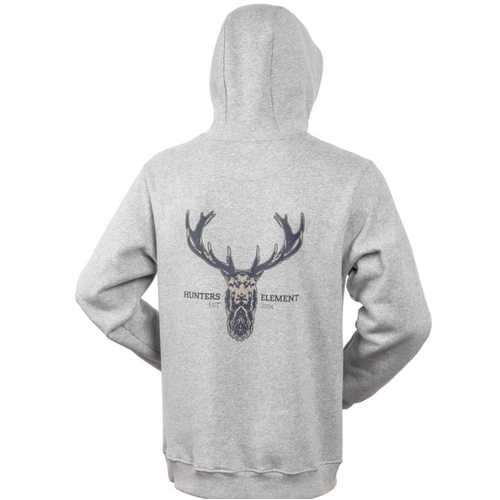 Alpha Stag Hoodie Grey Marle Size M