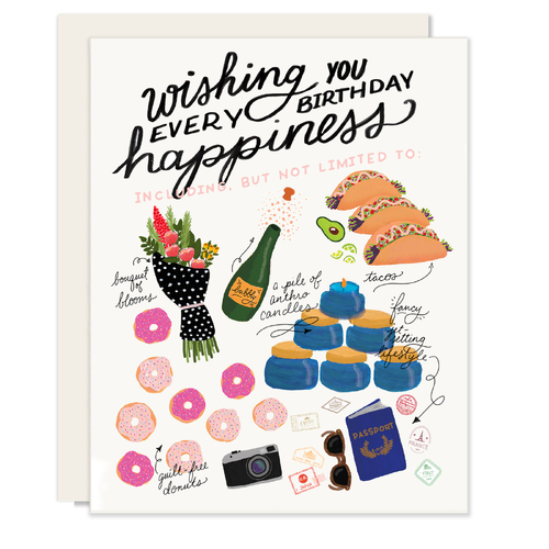 Every Happiness Birthday gift card