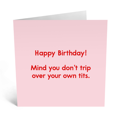 Trip Over your own tits gift card
