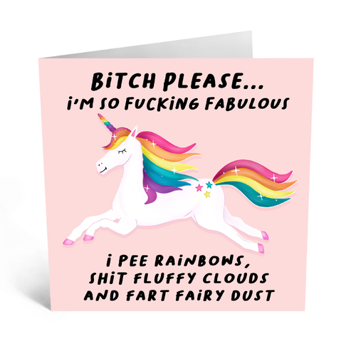 Bitch Please Unicorn gift card